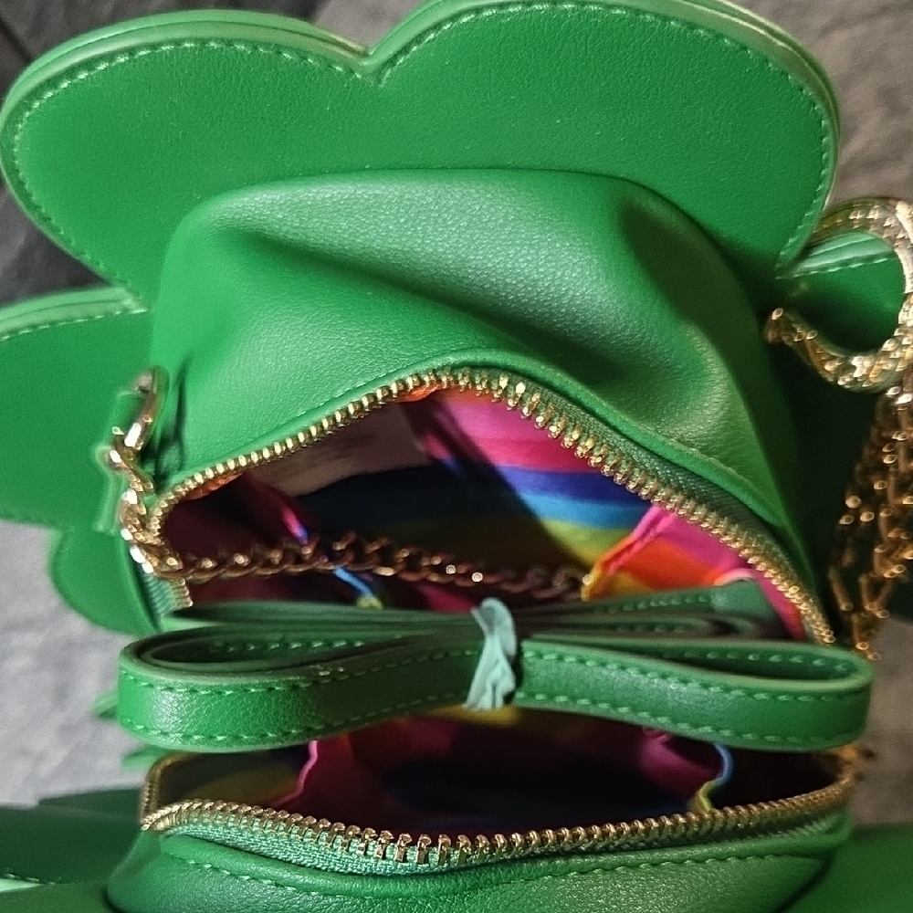 Betsey Johnson Green Clover Crossbody Bag - Picture 7 of 12
